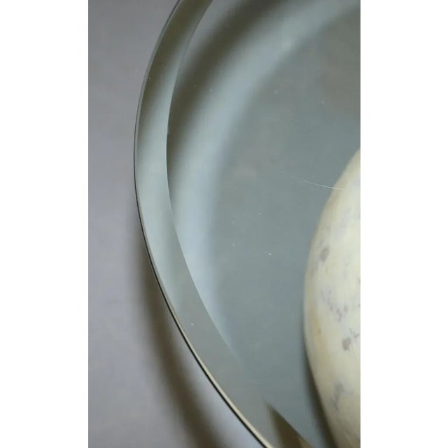 Glass Large Pottery Urn Pots Lamp Tables with Glass Tops, Set of 2 For Sale - Image 7 of 18