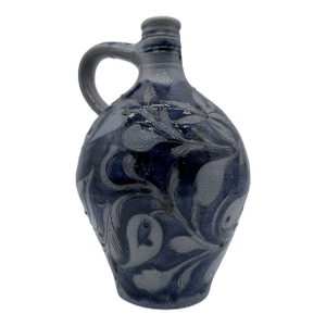 Antique German Westerwald Blue Incised Stoneware Jug, Circa 19th Century