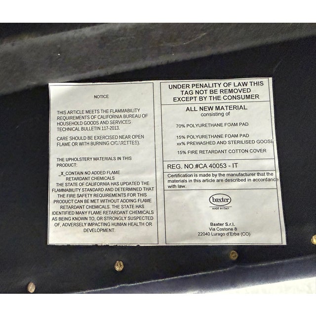 Three Piece "Piaf" Sectional Sofa Made in Italy by Baxter, Dark Blue Leather For Sale - Image 18 of 18