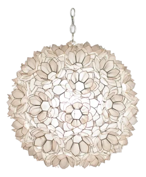 Matthew Izzo Home Jupiter Floral Capiz Shell 20" Pendant Light