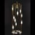 Brass Mid-Century Modern Lightolier Gold Colored Brass Waterfall Raindrop Bird Cage Lamp For Sale - Image 8 of 13