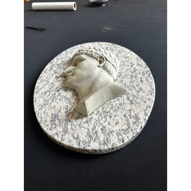 Male Greek Figure on Marble For Sale - Image 4 of 6