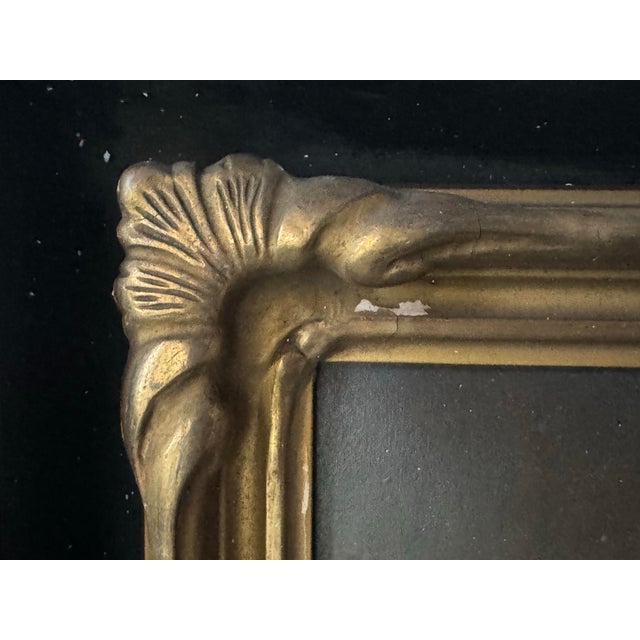 Antique 19th C Oil Portrait Painting Signed Victorian Gilt Shadow Box Frame For Sale - Image 4 of 8