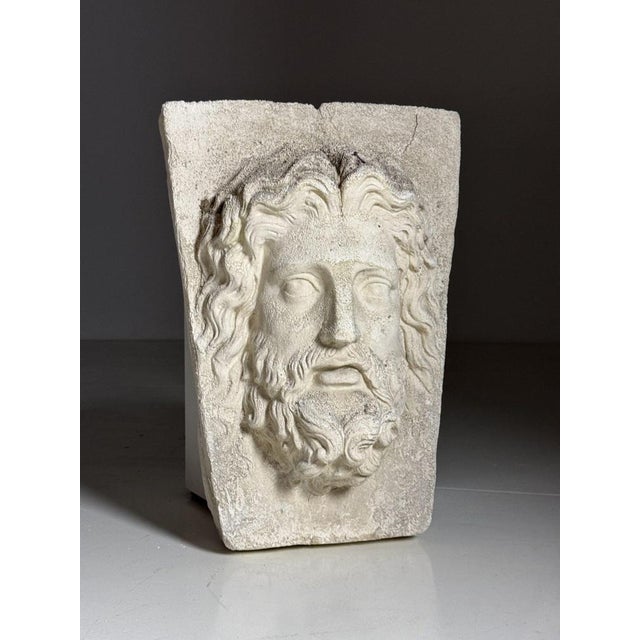 White Vintage Cast Stone Asclepius For Sale - Image 8 of 18