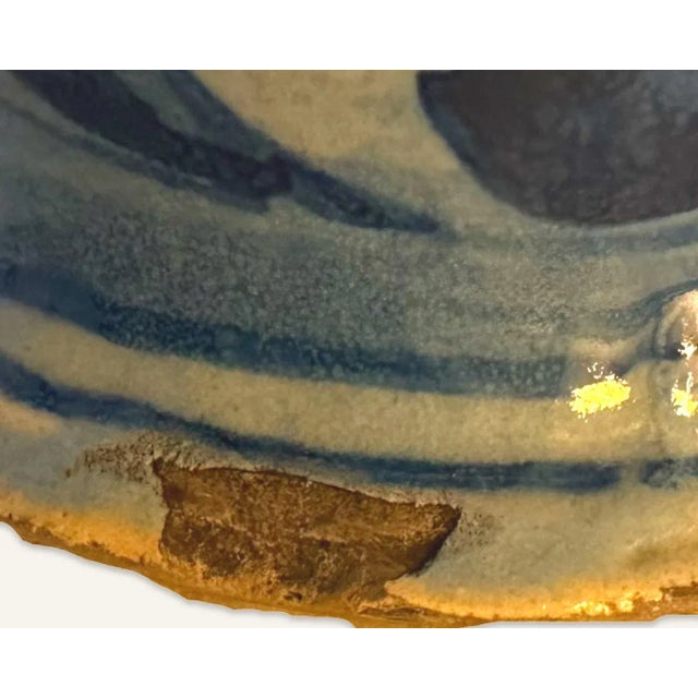 19th Century Italian Blue and White Faience Wine Jug For Sale - Image 11 of 12