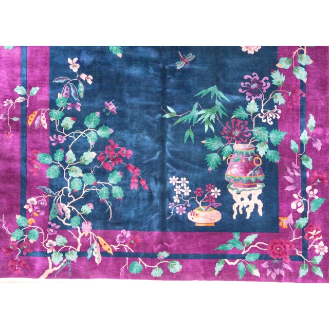 Art Deco Art Deco Chinese 11.5x8.10 Carpet, 1920's / 30's For Sale - Image 3 of 9