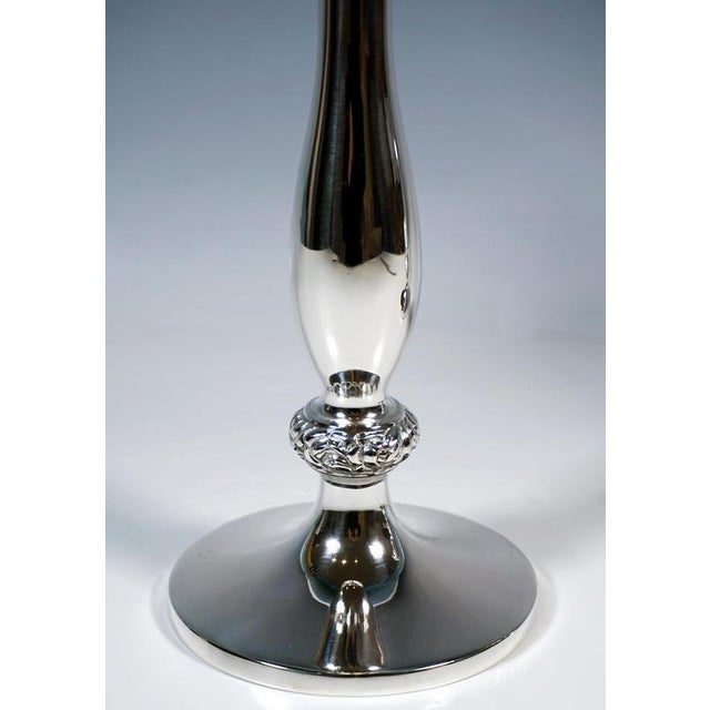 Antique Vienna Silver Biedermeier Candleholders from Christian Sander, 1839, Set of 2 For Sale - Image 4 of 7