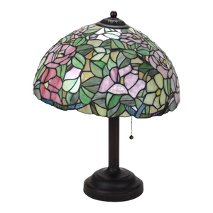 Arts & Crafts Leaded Stained Glass Table Lamp, Early 20th Century