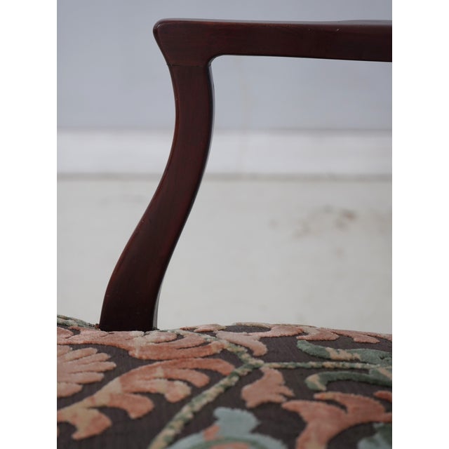 1900 - 1909 Vintage Dolphin Carved Back Clawfoot Mahogany Settee For Sale - Image 5 of 18
