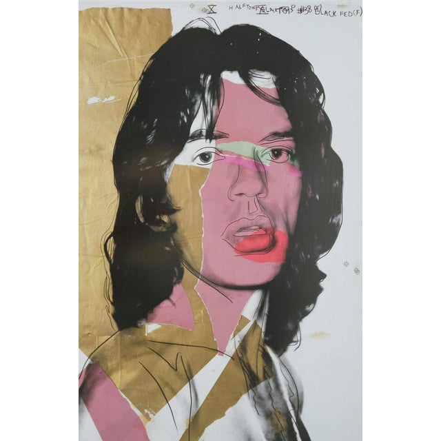 Andy warhol (1928-1987) mick jagger original color poster on poster paper, 56 x 84 cm (approx. 22 x 33 inches) excellent...