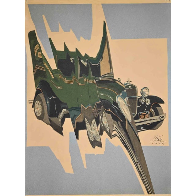 Vintage car is an original artwork realized in 1973 by Arman Pierre Fernandez, better known as Arman Mixed colored screen...