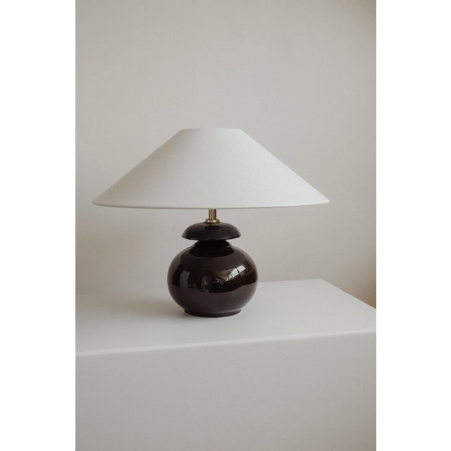 Textile Ceramic The Eclipse Table Lamp For Sale - Image 7 of 7