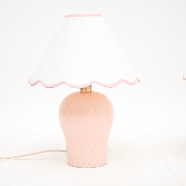 Mid-Century Modern Vintage Italian Murano Glass Table Lamps from Da Vinci, 1980s, Set of 2 For Sale - Image 3 of 8