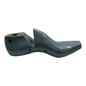 Antique Painted Blue Gray Wooden Shoe Mold Decorative Object or Door Stop
