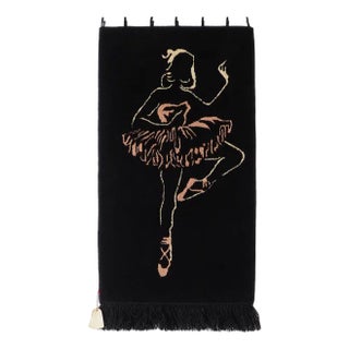 Mid-Century Wall Rug with Dancer, 1950s For Sale