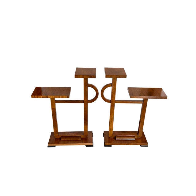 Vintage Art Deco Plant Stands, 1930s, Set of 2 For Sale - Image 14 of 14