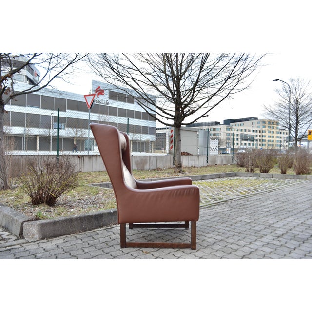 Mid-Century Modern Leather Lounge Highback Chair by Rudolf Glatzel for Kill International, 1960s For Sale - Image 3 of 18