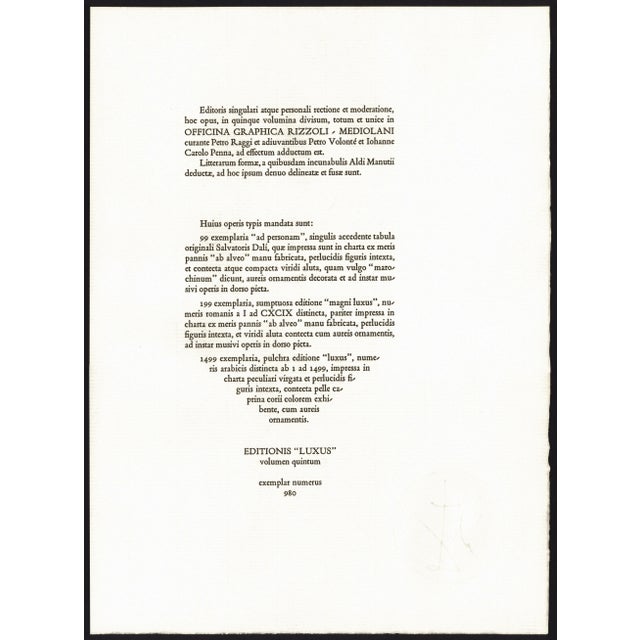 1968 Salvador Dalí Biblia Sacra "Et Post Buccellam Introivit in Eum Satanas" (Satan Entered Into Him...) For Sale - Image 10 of 11