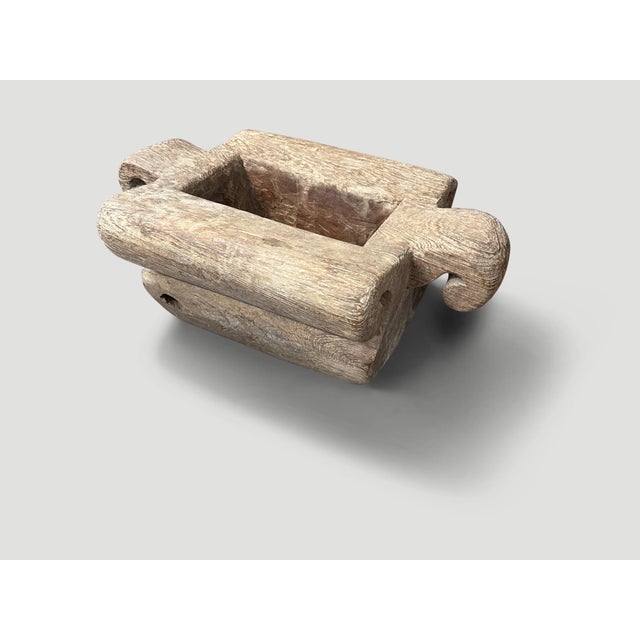 Brown Andrianna Shamaris Wabi Sabi Teak Wood Vessel For Sale - Image 8 of 18