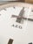Industrial Grey Hammered Wall Clock from Aeg, Germany, 1960s For Sale - Image 4 of 15