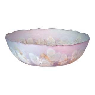 Early 20th Century Reuven Art Rose Pattern Intaglio Small Decorative Bowl For Sale
