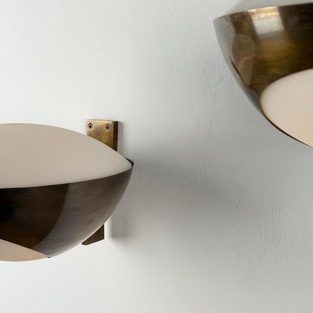 Model 1963 Brass Wall Lights by Max Ingrand for Fontana Arte, 1960s, Set of 2 For Sale - Image 14 of 18