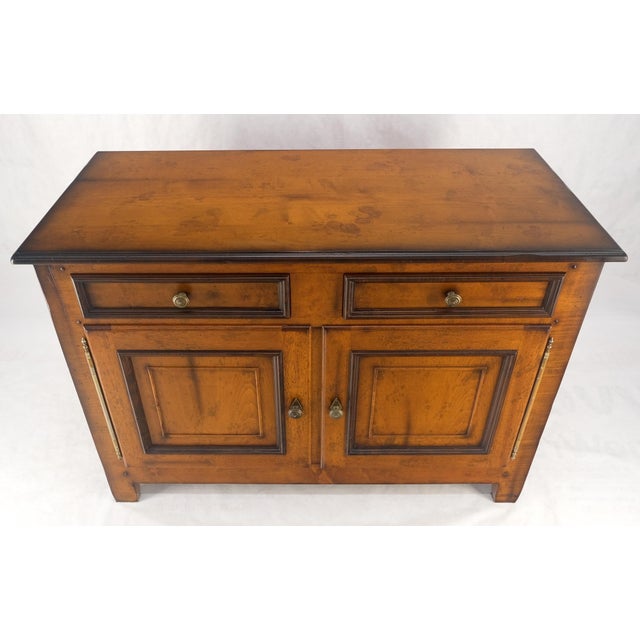 Baker Two Door Drawers Large 26" Deep Sideboard Credenza Dresser Buffet For Sale - Image 9 of 12