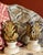 Italian Renaissance Gilded Iron Candleholders on Carrara Marble Sockles, Set of 2 For Sale - Image 10 of 11