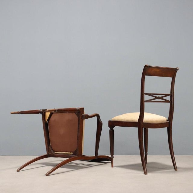 Chairs in Beech and Fabric, 1960s For Sale - Image 9 of 10