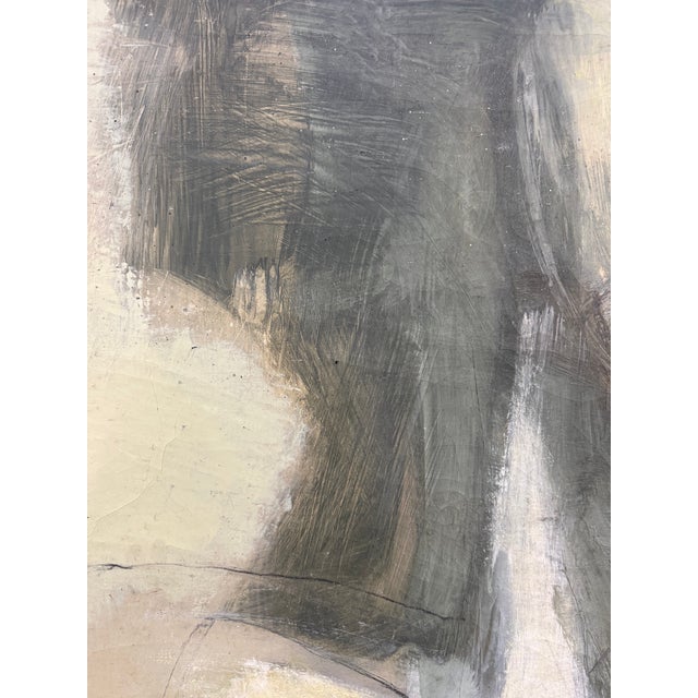 Mid-Century Modern Large Mid-Century Abstract Oil on Stretched Canvas by Tom Cranmer, 1957 For Sale - Image 3 of 14