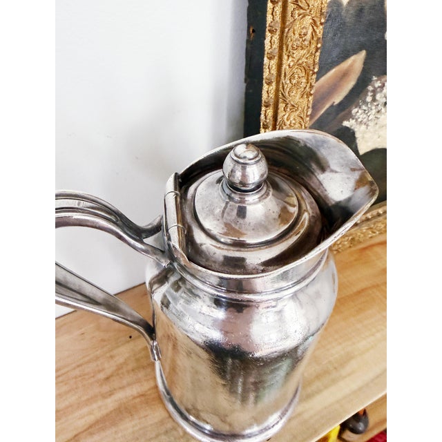 Mid-Century Modern 1948 Silver Plated Insulated Pitcher From the St Francis Hotel in San Francisco For Sale - Image 3 of 7