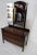 Art Deco Early 20th Century Wood Dresser With Tri-Fold Mirror For Sale - Image 3 of 14