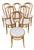 Bistro Chairs in Bent Beechwood and Damask Fabric from Fischel, 1890s For Sale