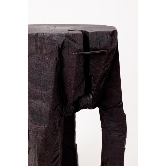 Black Sculptural Side Table by Logniture For Sale - Image 8 of 18