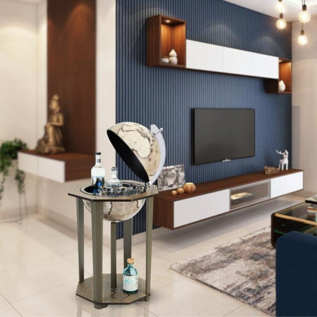 Contemporary Octagon Globe Bar by Zoffoli Mappamondi For Sale - Image 3 of 9