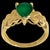 1.42 Carat Pear Cut Natural Emerald Ring 14 Karat Yellow Gold, Size 5.75 For Sale - Image 18 of 18
