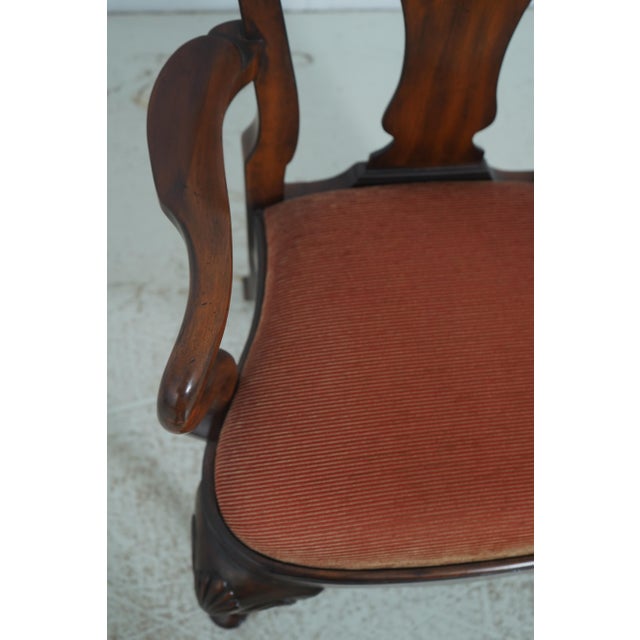 Wood Set of 6 Maitland Smith Georgian-Style Mahogany Dining Chairs For Sale - Image 7 of 18