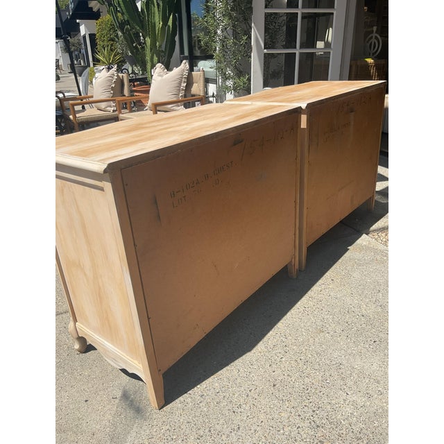 Vintage Solid Wood French 4-Drawer Chest For Sale In Los Angeles - Image 6 of 11
