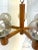 Mid-Century Modern Brass Wood 5 Light Globe Chandelier For Sale In Charleston - Image 6 of 8