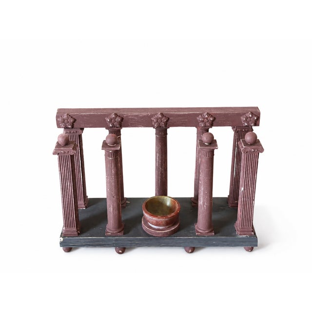 Grand Tour Early 20th Century Italian Grand Tour Neoclassical Architectural Model With Agate Burner For Sale - Image 3 of 14