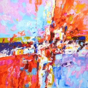 Seize the Moment. Modern Original Painting. Arts Bound