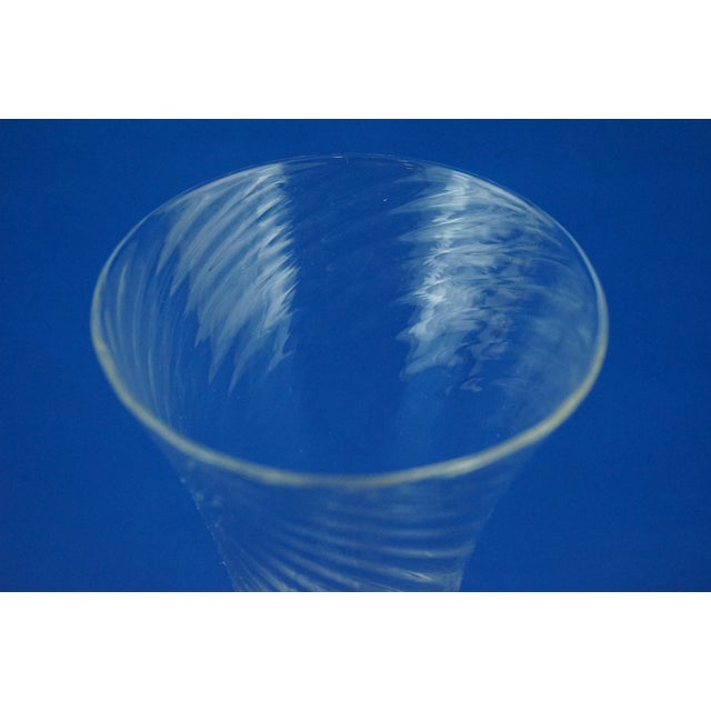 Vintage Venetian Goblet Glass in Blown Murano Glass, 1920s For Sale - Image 11 of 18