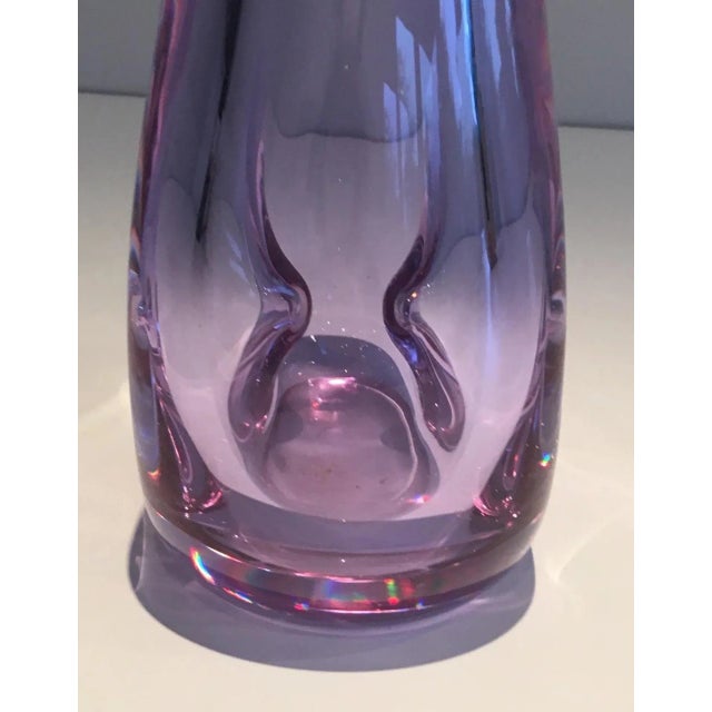 Circa 1970 French Glass Purplish-Colored Pear-Shaped Vase For Sale - Image 9 of 13