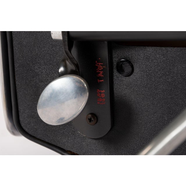 Pair Eames Herman Miller Time Life Black Leather Office Chairs 1980s For Sale - Image 10 of 12