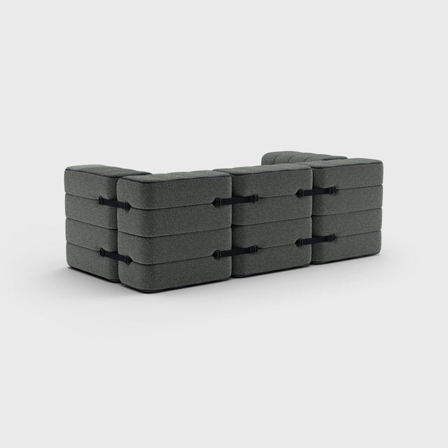 Contemporary Flexible Two-Seater Sofa with Armrests by Ambivalenz, Set of 7 For Sale - Image 3 of 5