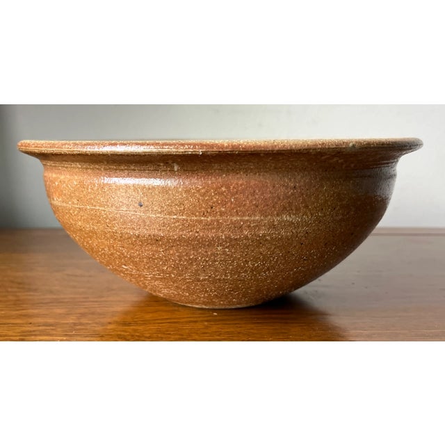 Studio Art Pottery 10" Geometric Bowl-Signed For Sale - Image 4 of 9