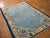 Chinese 1900s Blue Medallion Antique Chinese Peking Rug 6'0" X 8'6" Handknotted Wool Carpet For Sale - Image 3 of 6