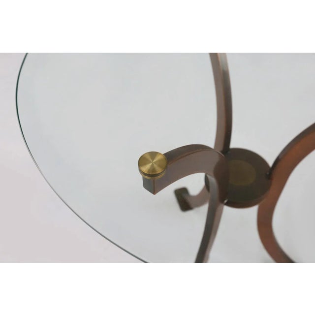 Brown Hollywood Regency Side Table from Belgo Chrom, Belgium, 1980s For Sale - Image 8 of 12