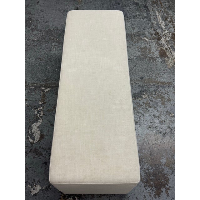 Textile West Elm Upholstered Storage Bench For Sale - Image 7 of 12