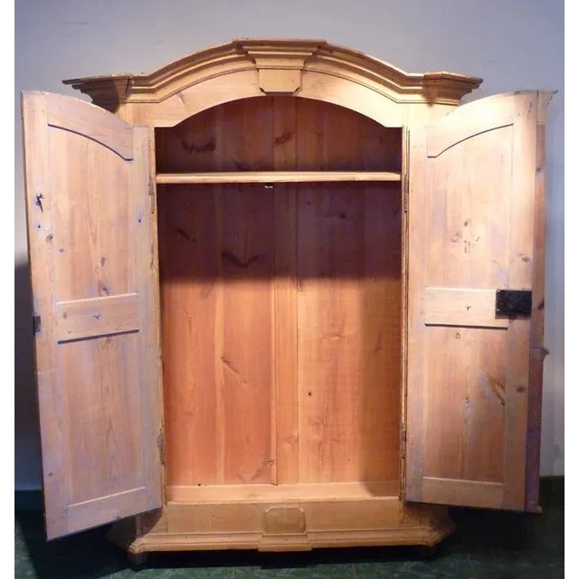 Fir Wardrobe with Carved Capitals For Sale - Image 4 of 7